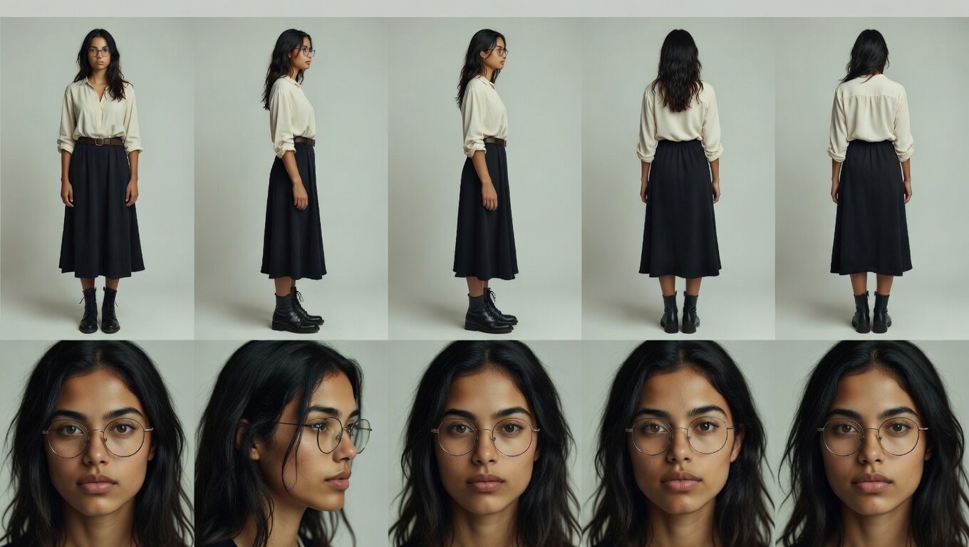 Rosa — character reference sheet