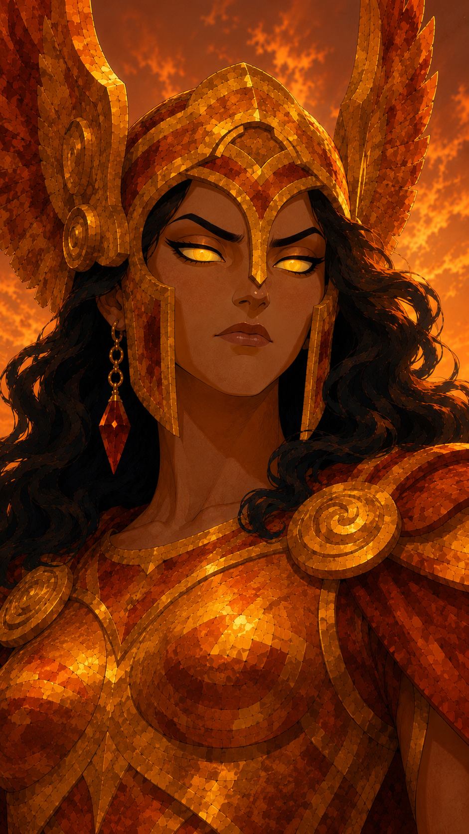 Athena restyled, illustrated mosaic aesthetic