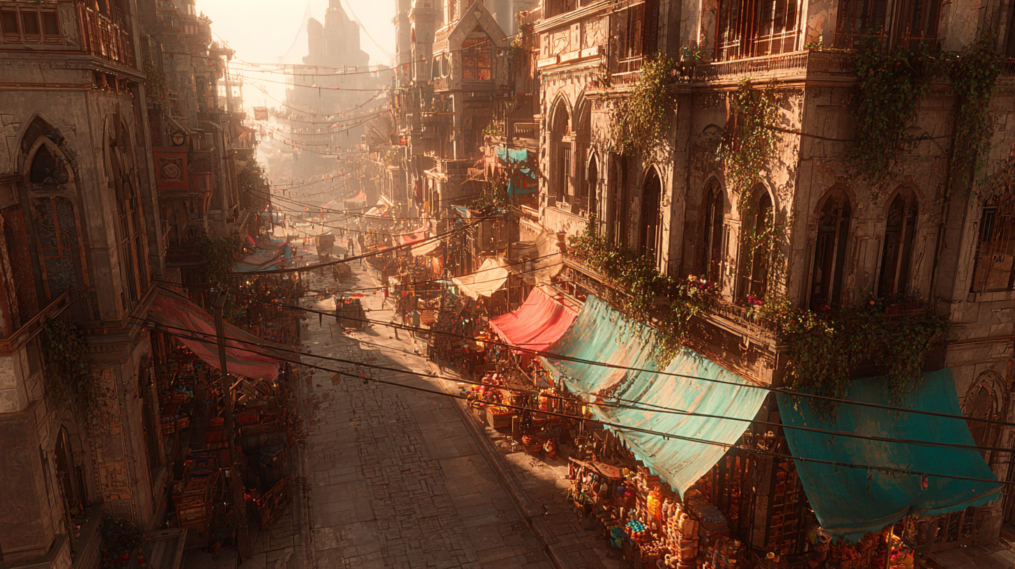 Elevated city view, angle one