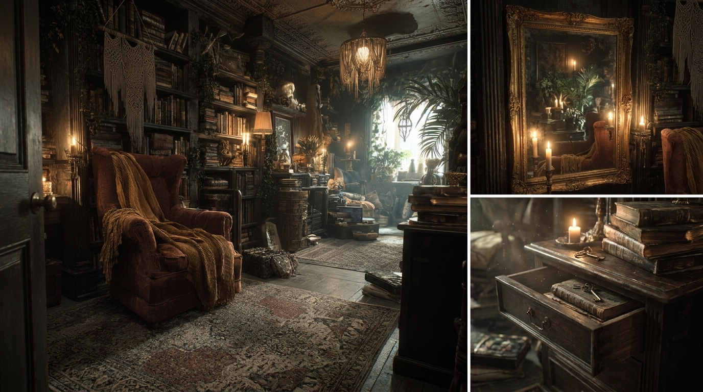Ellie’s house, warm and lived-in