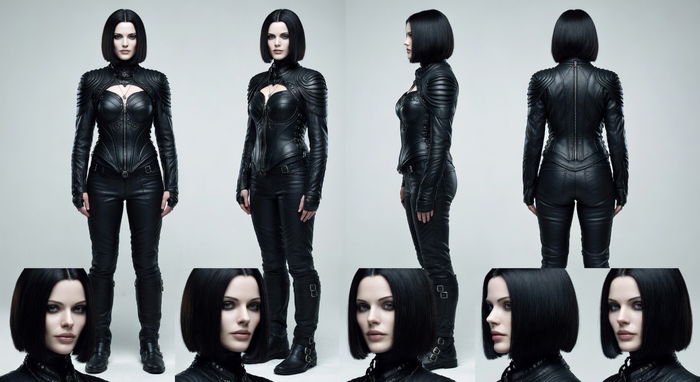 Seraphine — character reference sheet